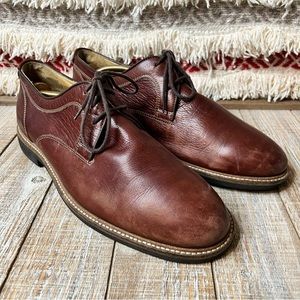 Men's Johnston & Murphy Barlow Plain Toe Oxfords, 20-4870 Dark Tan Size 9.5